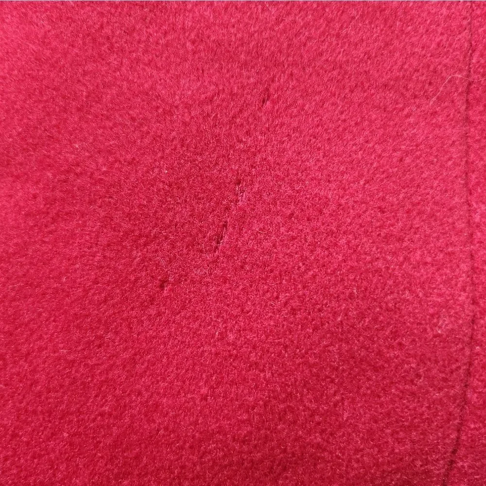 L.L. Bean Wool Cashmere Double Breasted Peacoat Coat Womens Red Size 14